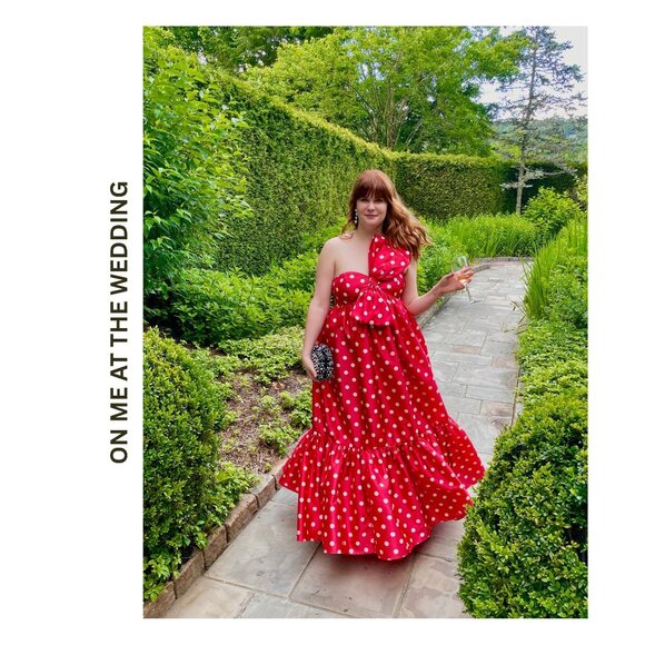 NWOT Atsu Sally Bow Midi Dress | Red Polka Dot | Size L - Picture 5 of 9